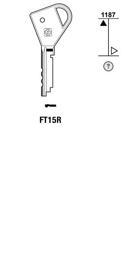 Afbeelding van Silca Cilindersleutel staal FT15R