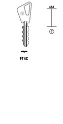 Afbeelding van Silca Cilindersleutel staal FT4C