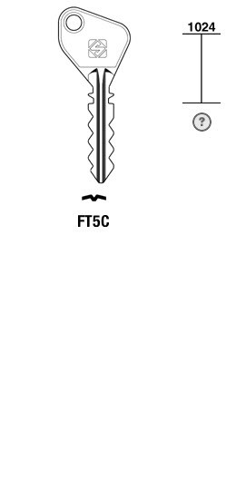 Afbeelding van Silca Cilindersleutel staal FT5C