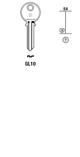 Afbeelding van Silca Cilindersleutel staal GL10