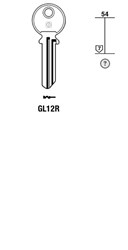 Afbeelding van Silca Cilindersleutel staal GL12R