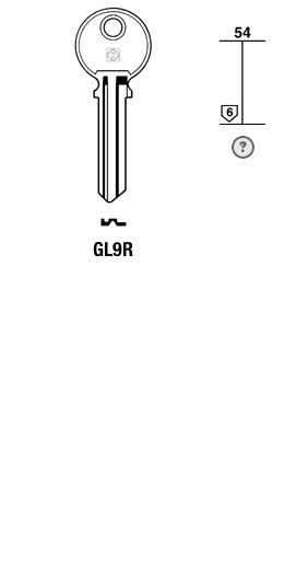 Afbeelding van Silca Cilindersleutel staal GL9R
