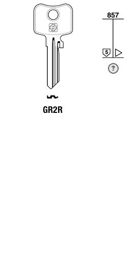 Afbeelding van Silca Cilindersleutel staal GR2R
