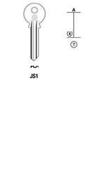 Afbeelding van Silca Cilindersleutel staal JS1