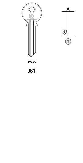 Afbeelding van Silca Cilindersleutel staal JS1