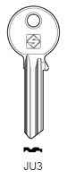 Afbeelding van Silca Cilindersleutel staal JU3