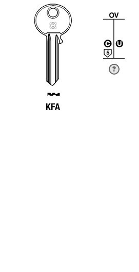 Afbeelding van Silca Cilindersleutel staal KFA