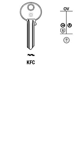 Afbeelding van Silca Cilindersleutel staal KFC