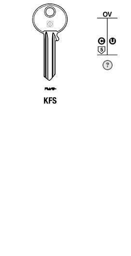 Afbeelding van Silca Cilindersleutel staal KFS