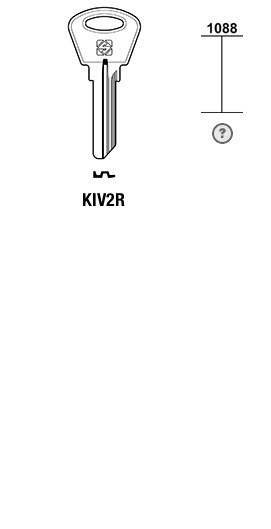 Afbeelding van Silca Cilindersleutel staal KIV2R