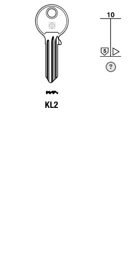 Afbeelding van Silca Cilindersleutel staal KL2