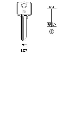 Afbeelding van Silca Cilindersleutel staal LC7