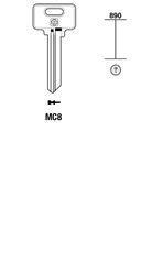 Afbeelding van Silca Cilindersleutel staal MC8
