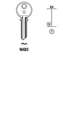 Afbeelding van Silca Cilindersleutel staal NAB2