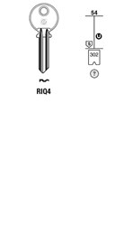 Afbeelding van Silca Cilindersleutel staal RIQ4