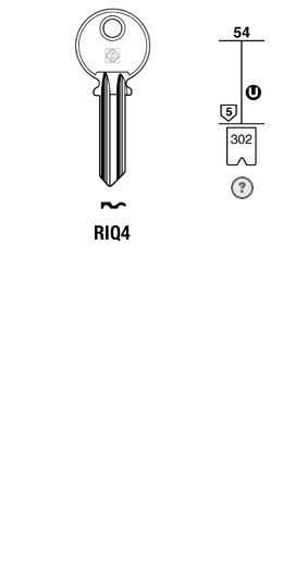 Afbeelding van Silca Cilindersleutel staal RIQ4