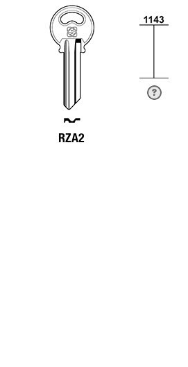 Afbeelding van Silca Cilindersleutel staal RZA2