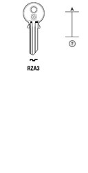 Afbeelding van Silca Cilindersleutel staal RZA3