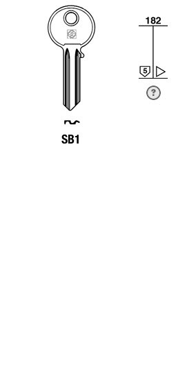 Afbeelding van Silca Cilindersleutel staal SB1