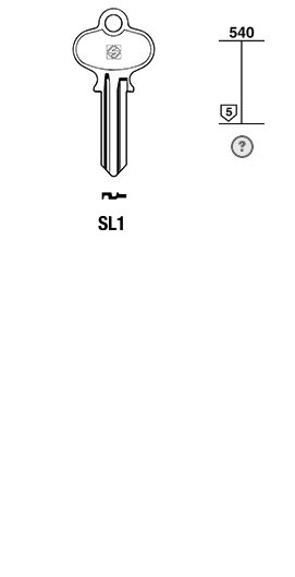 Afbeelding van Silca Cilindersleutel staal SL1