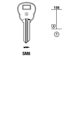 Afbeelding van Silca Cilindersleutel staal SM8