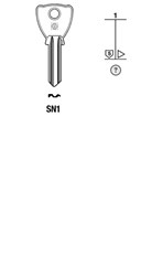 Afbeelding van Silca Cilindersleutel staal SN1
