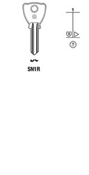 Afbeelding van Silca Cilindersleutel staal SN1R
