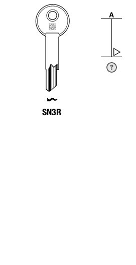 Afbeelding van Silca Cilindersleutel staal SN3R