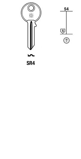 Afbeelding van Silca Cilindersleutel staal SR4