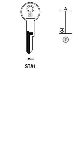 Afbeelding van Silca Cilindersleutel staal STA1