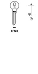 Afbeelding van Silca Cilindersleutel staal STA2R