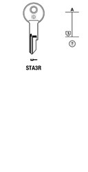 Afbeelding van Silca Cilindersleutel staal STA3R