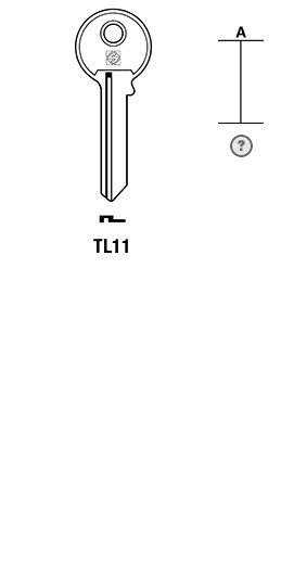 Afbeelding van Silca Cilindersleutel staal TL11