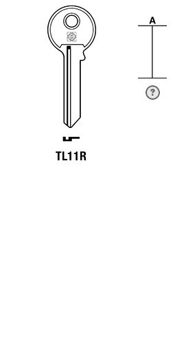 Afbeelding van Silca Cilindersleutel staal TL11R