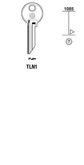 Afbeelding van Silca Cilindersleutel staal TLN1