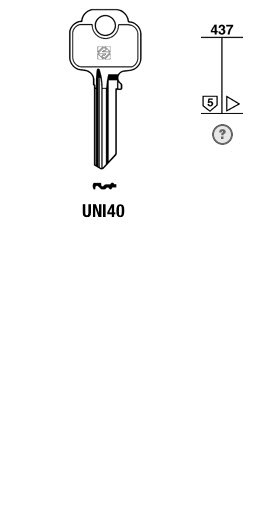 Afbeelding van Silca Cilindersleutel staal UNI40
