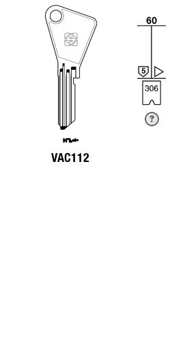Afbeelding van Silca Cilindersleutel staal VAC112