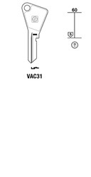 Afbeelding van Silca Cilindersleutel staal VAC31