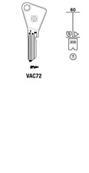 Afbeelding van Silca Cilindersleutel staal VAC72