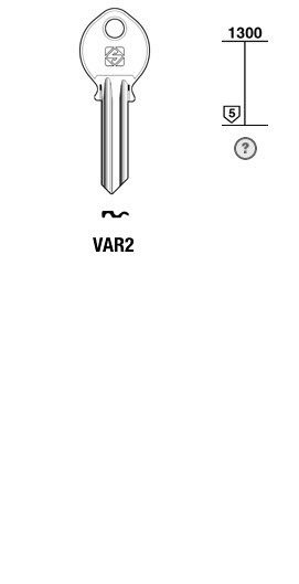 Afbeelding van Silca Cilindersleutel staal VAR2