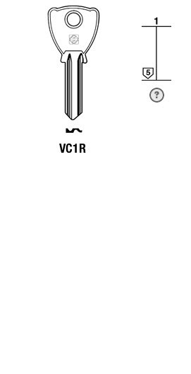 Afbeelding van Silca Cilindersleutel staal VC1R
