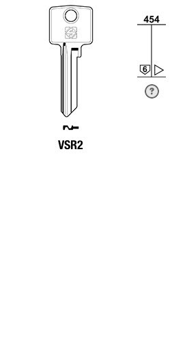 Afbeelding van Silca Cilindersleutel staal VSR2