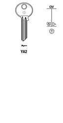 Afbeelding van Silca Cilindersleutel staal YA2