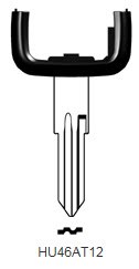 Afbeelding van Silca Transpondersleutel brass HU46AT12 zonder chip