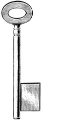Afbeelding van Franse voordeursleutel art. 136 110x7.5mm