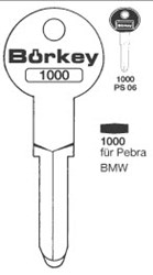 Afbeelding van Borkey 1000 Cilindersleutel voor PEBRA BMW