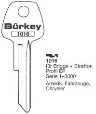 Afbeelding van Borkey 1016 Cilindersleutel voor CHRYSLER