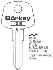 Afbeelding van Borkey 1019 Cilindersleutel voor BRITAX B,BP