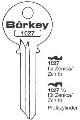 Afbeelding van Borkey 1027½ Cilindersleutel voor ZENITH