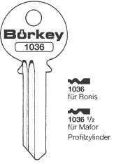 Afbeelding van Borkey 1036 Cilindersleutel voor RONIS JD